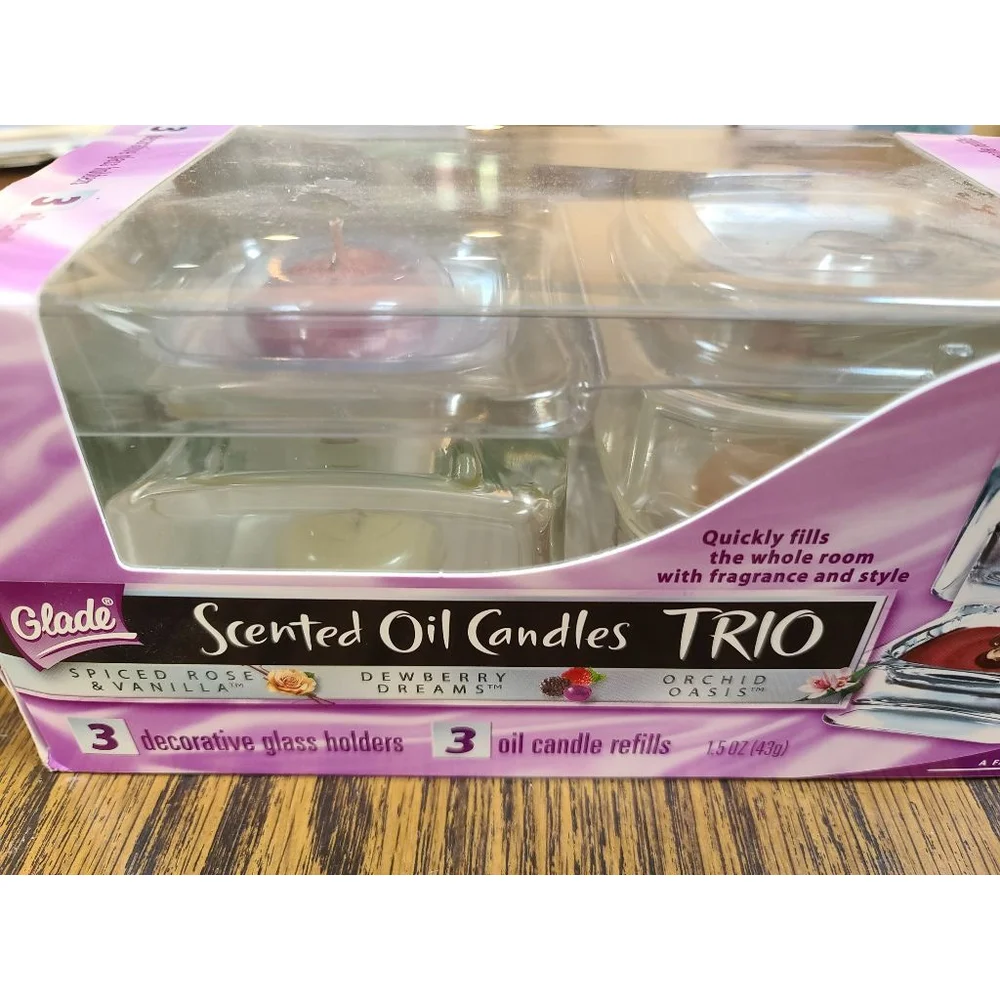 Glade Scented Oil Candles Trio Purple Red One Size